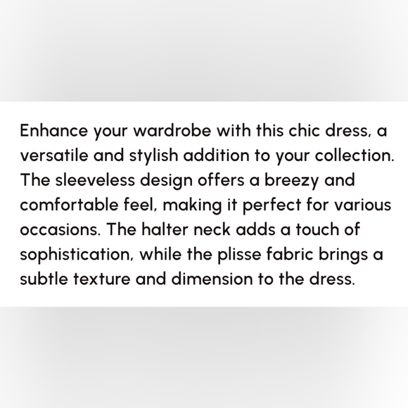 💜V-Neck Halter Plisse Dress - Picture 5 of 8